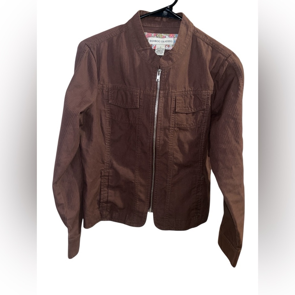 Bamboo Traders Chocolate Brown  Jean Jacket